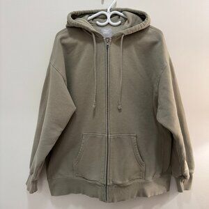 Aritzia TNA Cozy Fleece Boyfriend Zip Up Hoodie